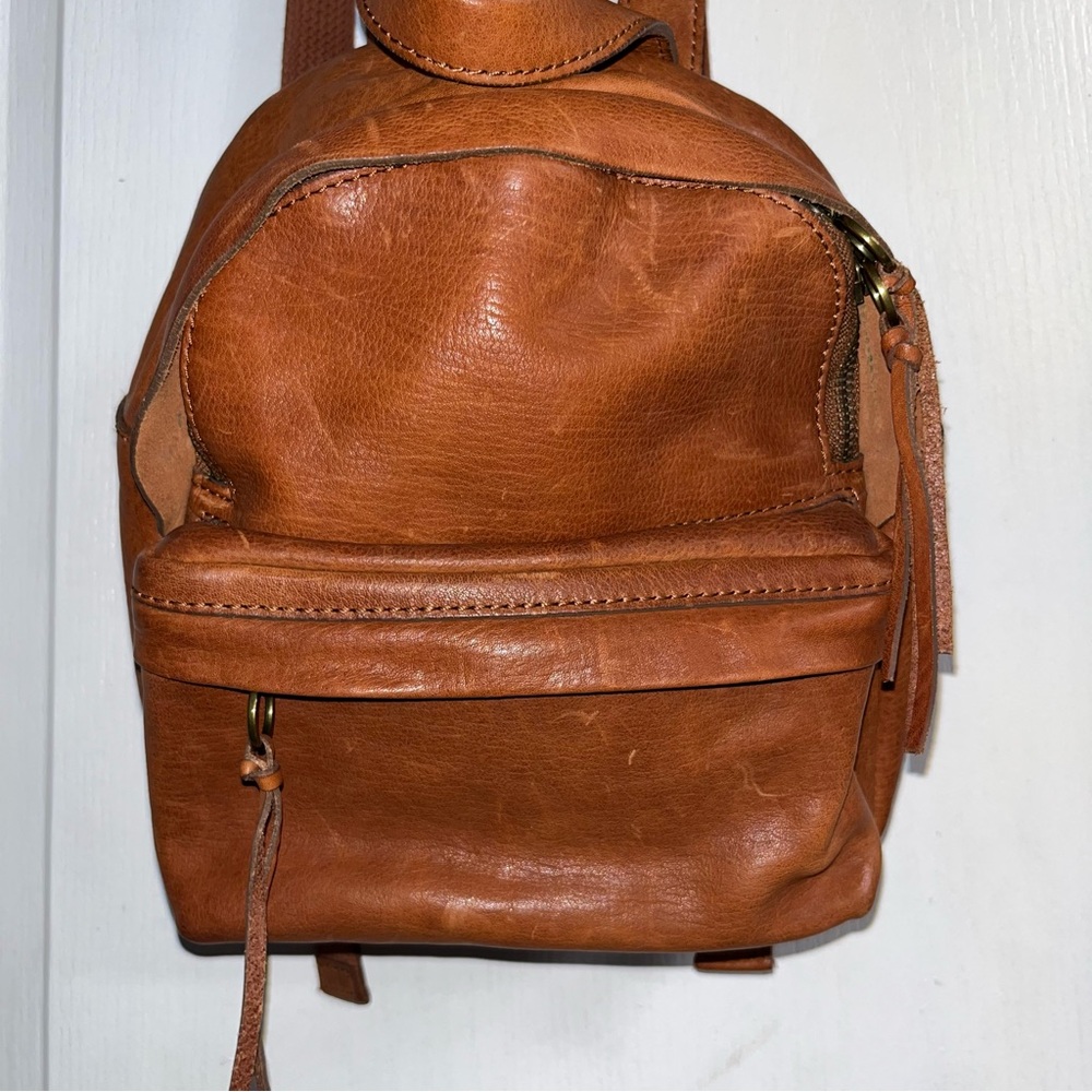 Madewell Tan Leather Backpack - Picture 3 of 6